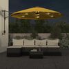 vidaXL Ombrellone a Parete con LED Giallo 290 cm