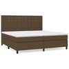 vidaXL Giroletto a Molle con Materasso Marrone Scuro 200x200cm Tessuto
