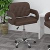 vidaXL Sedia da Pranzo Girevole Marrone in Similpelle