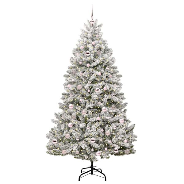 vidaXL Albero di Natale artificiale con 300 LED Verde e Bianco 210 cm
