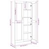 vidaXL Mobile Vetrina Grigio Sonoma 82,5x30,5x185 Legno Multistrato