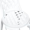 vidaXL Set di Tavolo da Giardino 3 pcs Bianco Alluminio pressofuso