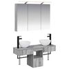 vidaXL Set di Armadi da Bagno 4 pcs Sonoma grigio 100 x 14,5 x 70 cm