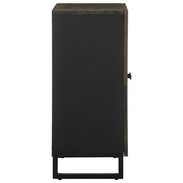 vidaXL Credenza Nera 60x33x75 cm in Legno Massello di Mango
