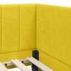 vidaXL Cornice del letto ad angolo Giallo 100 cm x 200 cm Velluto