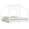 vidaXL Giroletto per Bambini Bianco 2x(90x190)cm Legno Massello Pino