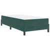 vidaXL Letto a molle con materasso Verde Scuro 100 x 200 cm Tessuto