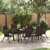 vidaXL Set da Pranzo per Giardino 7 pcs Marrone