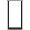 vidaXL Gambe per tavolo da bar a forma di U 2 pz nere 50x(90-91) cm in acciaio