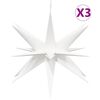 vidaXL Luci di Natale con LED 3 pz Pieghevoli Bianche 57 cm