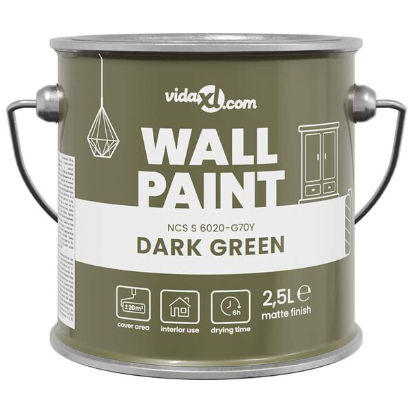 vidaXL Pittura murale Verde 16,5 x 16,5 x 16 cm Stampa da parete