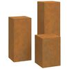vidaXL Supporto per piante 3 pcs Ruggine acciaio corten