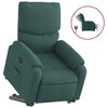 vidaXL Poltrona Alzapersona Reclinabile Elettrica Verde Scuro Tessuto