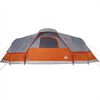 vidaXL Tenda Familiare Cupola 11 Persone Grigia Arancione Impermeabile