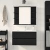 vidaXL Mobiletto per specchio Rovere nero 80 x 20.5 x 64 cm