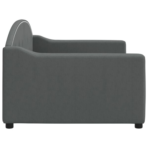 vidaXL Letto da Giorno Grigio 90x200 cm in Tessuto