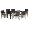 vidaXL Set da Pranzo per Giardino 7 pcs Grigio chiaro polyrattan