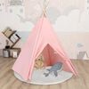 vidaXL Tenda Tipi per Bambini con Borsa Rosa Microfibra 120x120x150cm