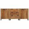 vidaXL Credenza 3 pcs Marrone 60 x 33 x 75 cm Legno massello di acacia