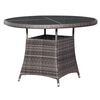 vidaXL Tavolo da Giardino Grigio &Oslash;110x74 cm in Polyrattan