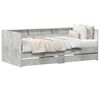 vidaXL Letto Giorno con cassetto Grigio 90 x 200 cm Legno multistrato