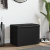 vidaXL Panca Portaoggetti Nera 62x42x45 cm in Legno Multistrato