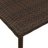 vidaXL Tavolino Giardino Rettangolare Marrone 80x40x37 cm Polyrattan