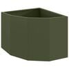 vidaXL Vaso d'angolo Verde oliva 45 x 45 x 35 cm Acciaio