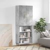 vidaXL Credenza Grigio Cemento 69,5x34x180 cm in Legno Multistrato