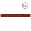 vidaXL Bordura per Prato 10 pcs 10 x 103 cm Acciaio Corten Ruggine