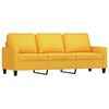 vidaXL Set di Divani 4 pz con Cuscini Giallo Chiaro in Tessuto