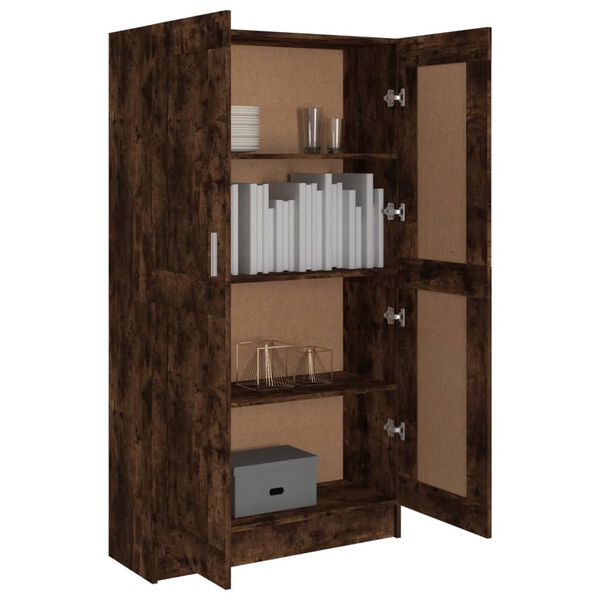 vidaXL Libreria Rovere Fumo 82,5x30,5x150 cm in Legno Multistrato