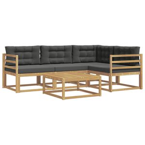 vidaXL Set di divani da esterno 5 pcs Bianco e Antracite