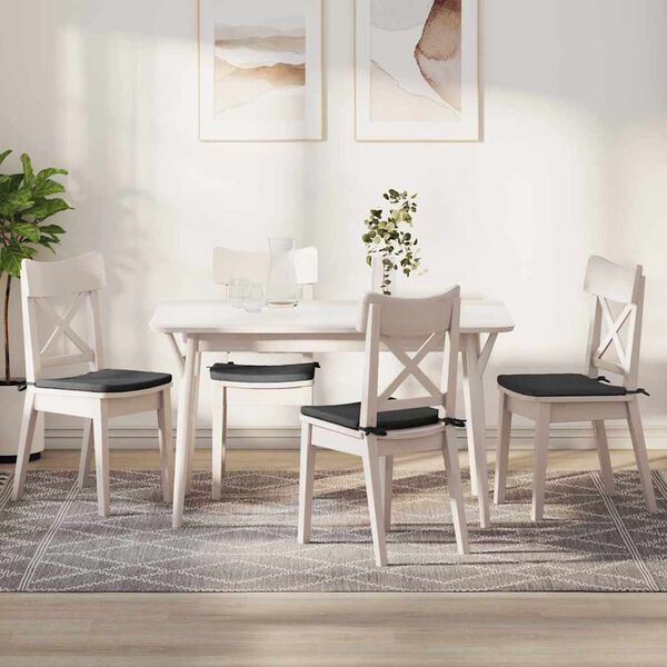 vidaXL Cuscini per Seduta 4 pcs Grigio scuro 40 x 40 x 3 cm