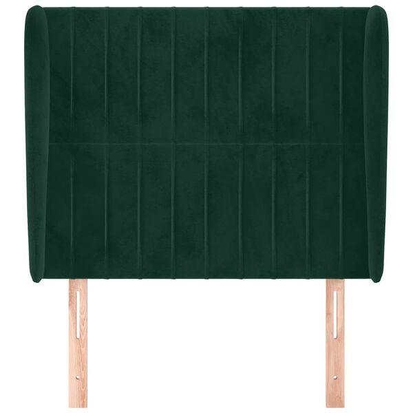vidaXL Testiera ad Orecchio Verde Scuro 83x23x118/128 cm in Velluto