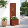 vidaXL Schermo per privacy in giardino Traforo Ruggine 50 x 140 cm