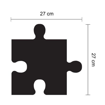 WALPLUS Adesivo Decorativo Lavagna a Forma di Puzzle 54x54 cm Nero