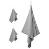 vidaXL Set di Asciugamani Sportivi 3 pcs Grigio scuro