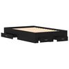 vidaXL Telaio del letto con cassetti Rovere nero 120 x 190 cm