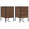 vidaXL Armadio da Notte 2 pcs Rovere Marrone 42 x 41 x 61 cm
