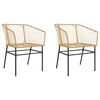 vidaXL Sedie da Giardino 2 pz Marroni in Polyrattan