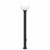 vidaXL Lampada a paletto con presa di corrente 120 cm Nera IP44