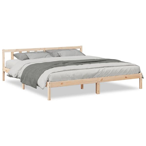vidaXL Letto Extra Lungo senza Materasso 200x220 cm in Legno di Pino
