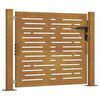vidaXL Cancello da giardino 100x75 cm in acciaio Corten design quadrato