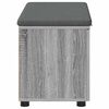 vidaXL Panca per ingresso con cuscino Grigio Sonoma 80 x 46 x 46 cm