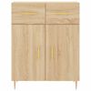 vidaXL Credenza Rovere Sonoma 69,5x34x180 cm in Legno Multistrato