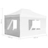 vidaXL Gazebo Professionale Pieghevole Alluminio Pareti 4,5x3m Bianco