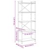 vidaXL Libreria Rovere artigianale 60 x 30 x 155 cm Legno multistrato