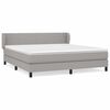 vidaXL Giroletto a Molle con Materasso Grigio Chiaro180x200 cm Tessuto