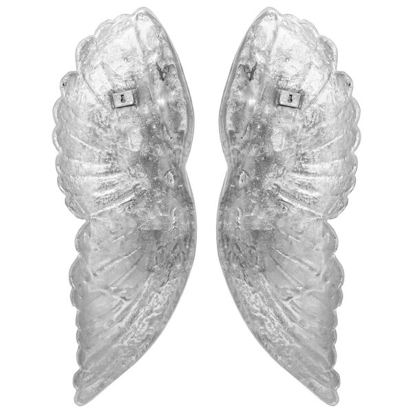 vidaXL Scultura con ali Argento 17 x 5 x 59 cm Alluminio